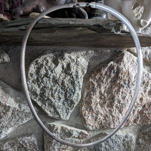 Sturdy Italian Omega Sterling-Silver Necklace